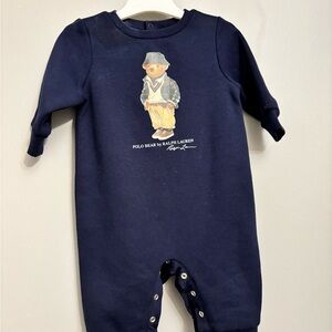 Ralph Lauren Navy Polo Bear Kids Footie